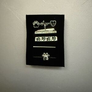 Silver Paw Print Watch Band Charms